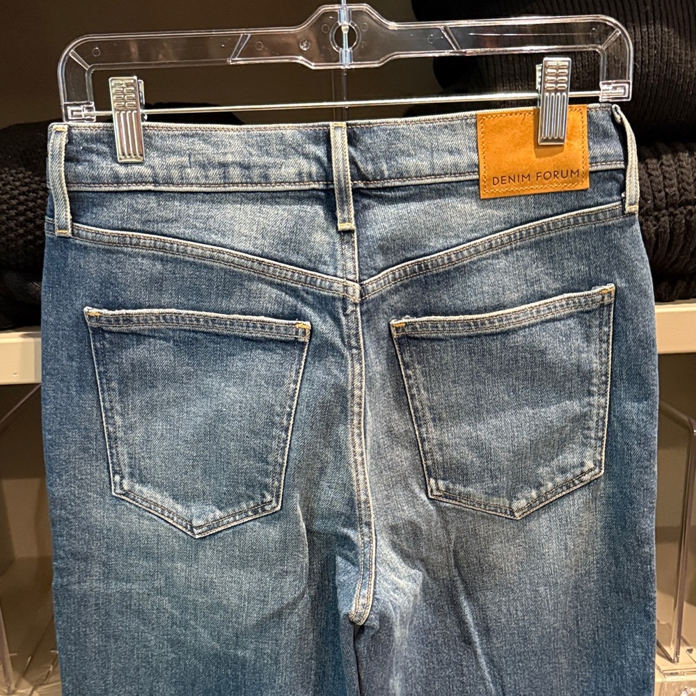 Denim Forum women's Straight Jeans in Blue - Picture 4 of 4